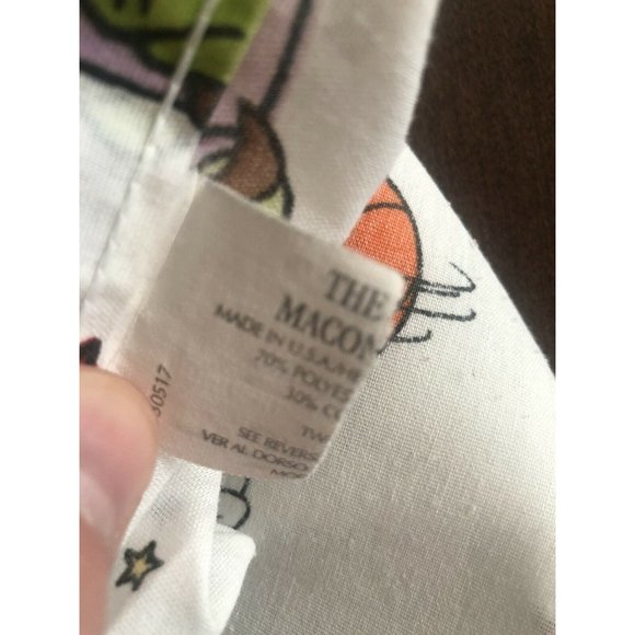 Vintage Warner Bros. Flat Sheet Bugs Tweety Daffy Taz Bedding 92x66 - Picture 6 of 6